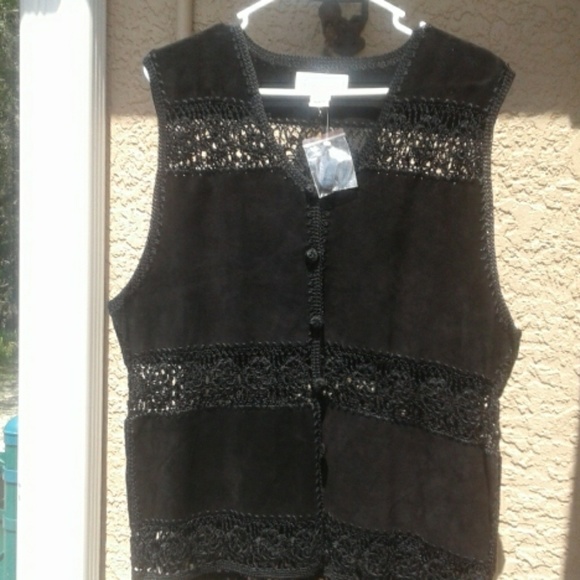 NWOT LEATHER SUEDE BEST - Picture 1 of 5